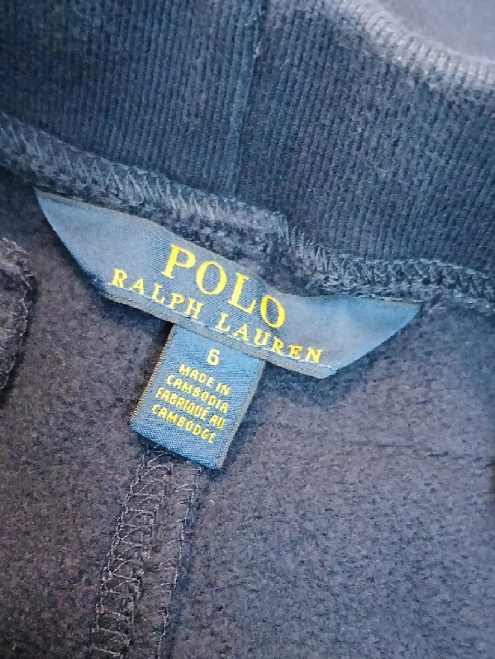 Ralph‎ Lauren Cruise Navy Fleeced Jogger Pants Red Logo BOYS 6